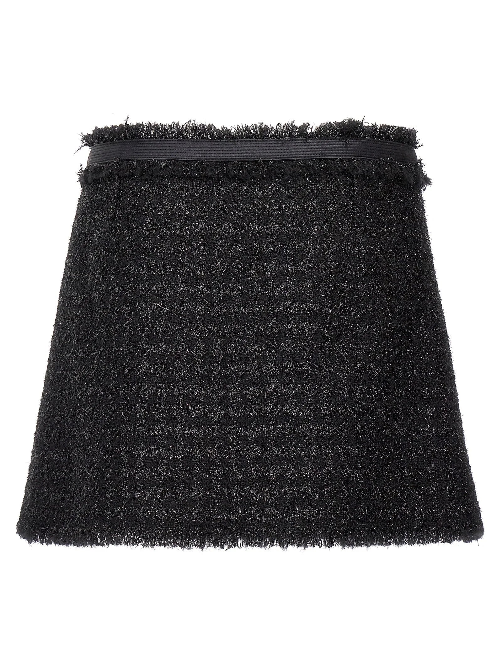 Versace Black Virgin Wool Long Skirt - IT40