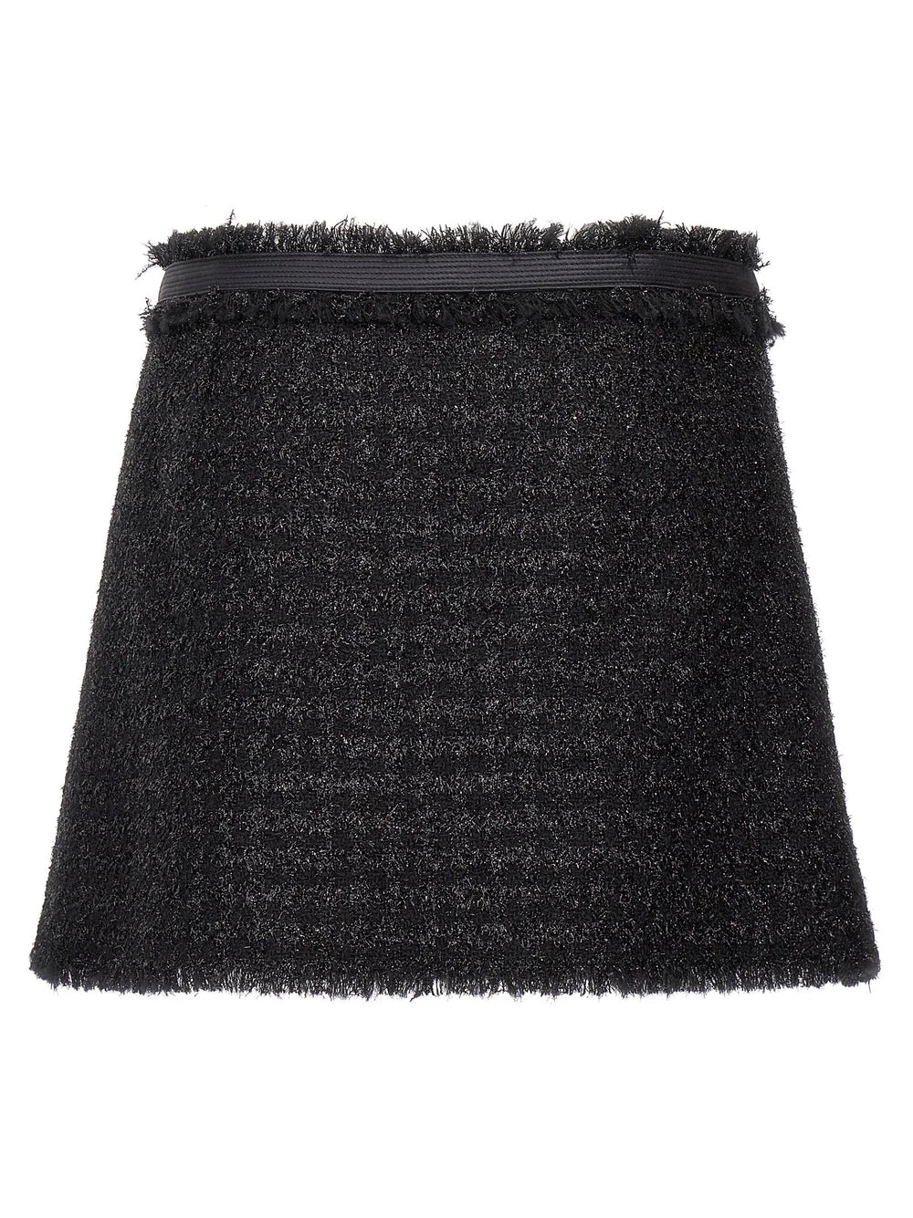 Versace Black Virgin Wool Long Skirt - IT40