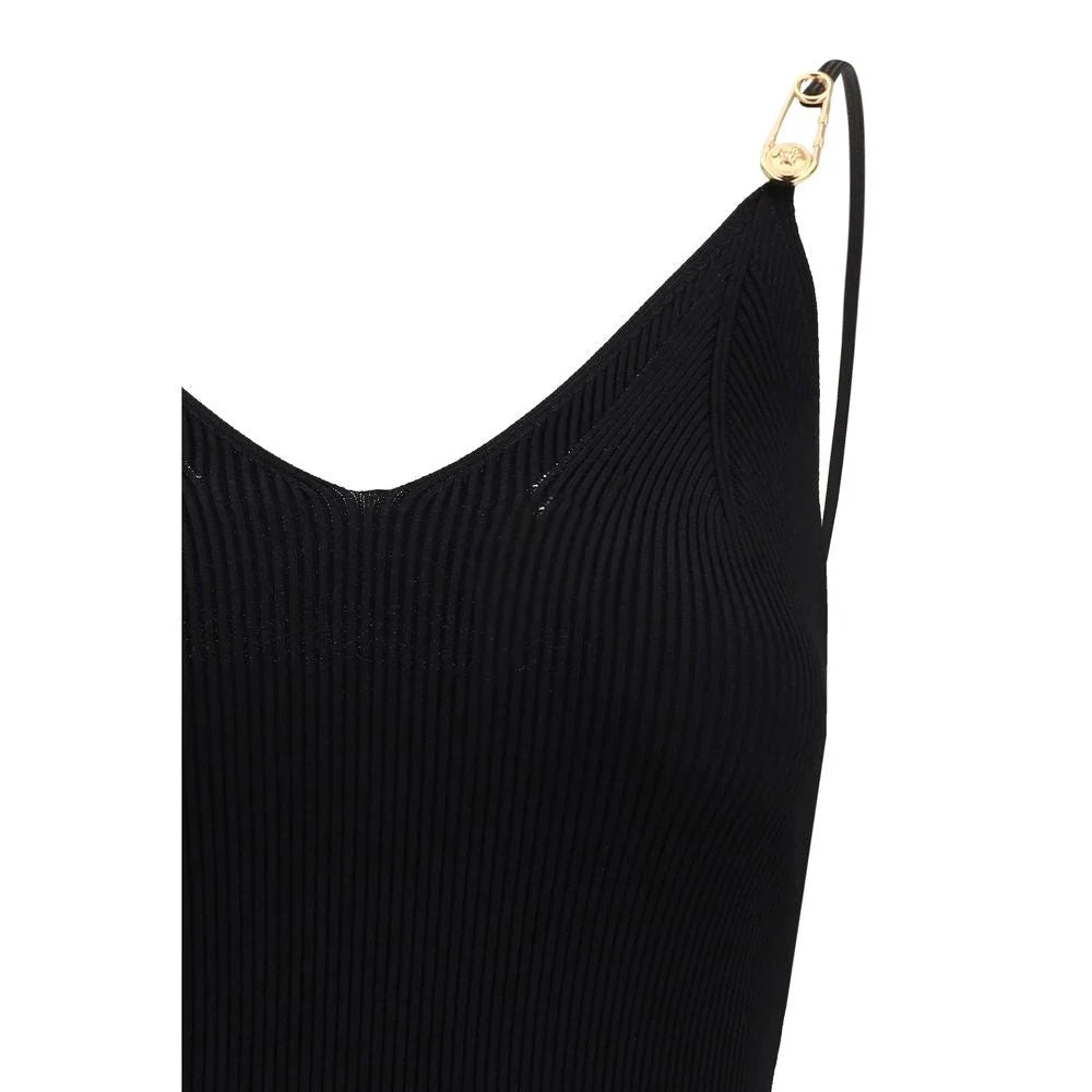 Versace Black Viscose Cocktail Dress - IT42 | L