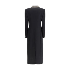 Versace Black Wool Coat - IT42 | L