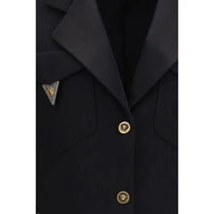 Versace Black Wool Oves Aries Blazer