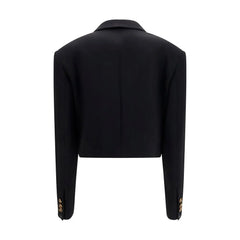 Versace Black Wool Oves Aries Blazer