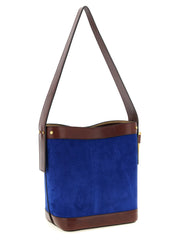Versace Blue Calfskin Shoulder Bag