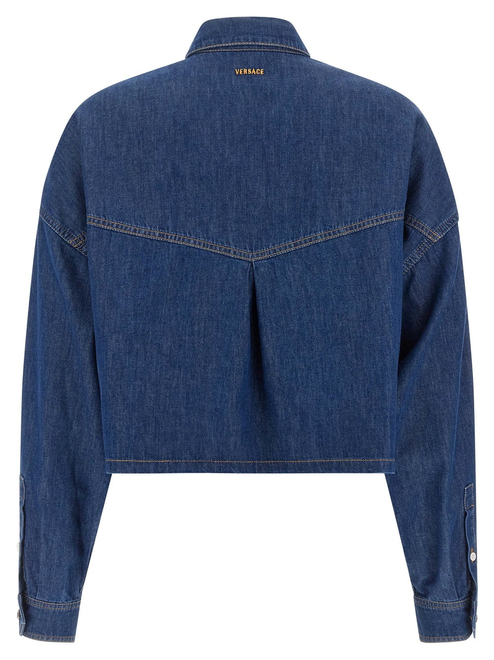 Versace Blue Cotton Blouse
