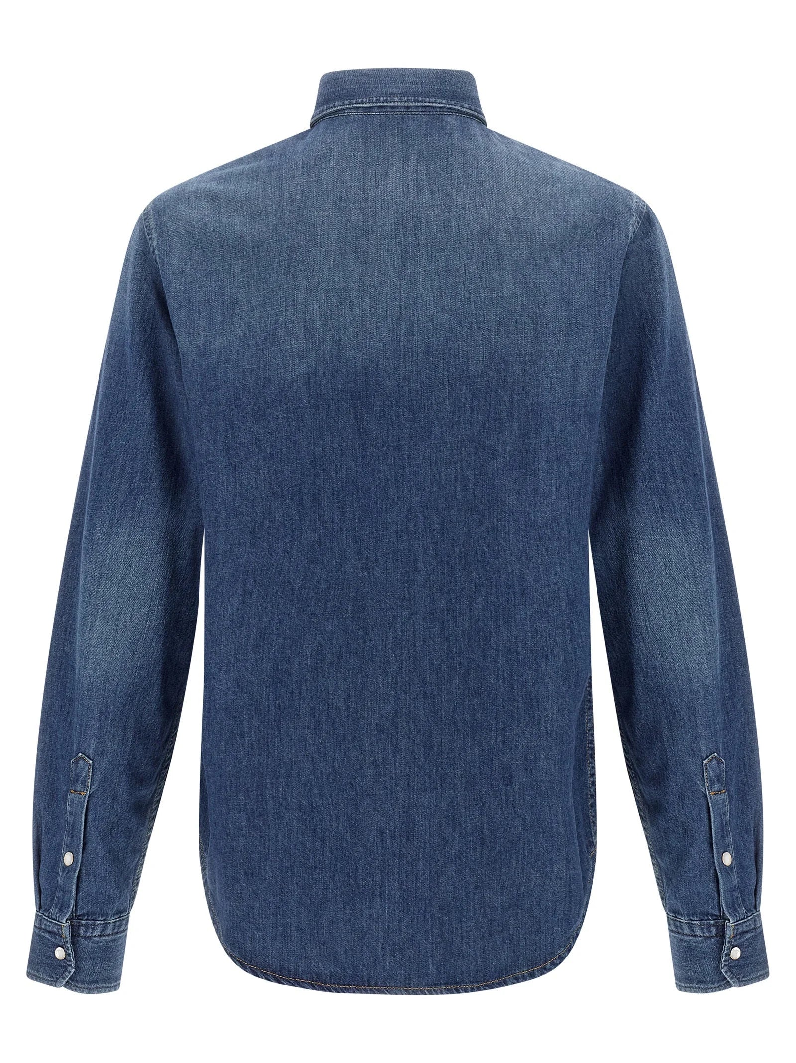 Versace Blue Cotton Blouse