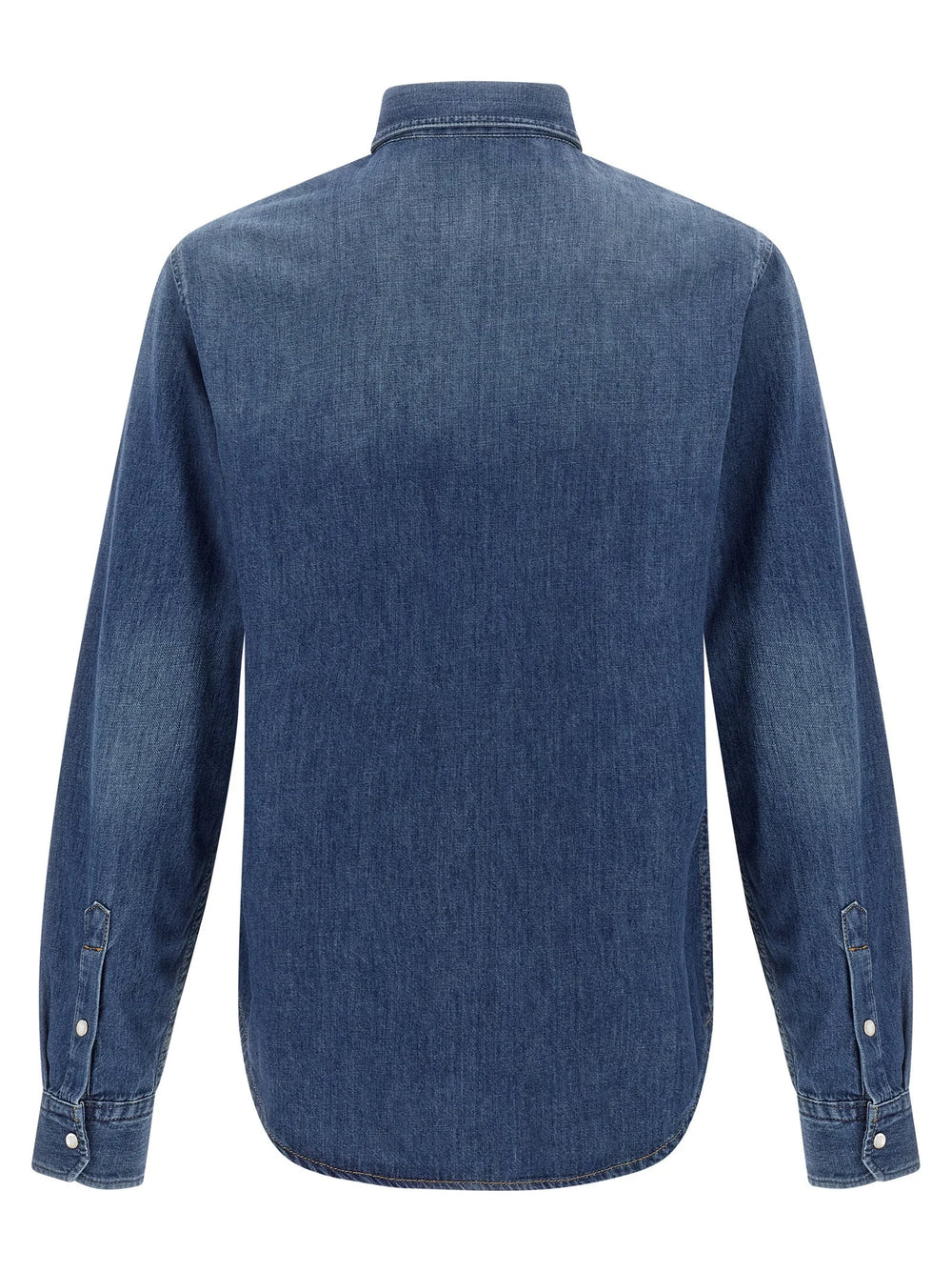 Versace Blue Cotton Blouse