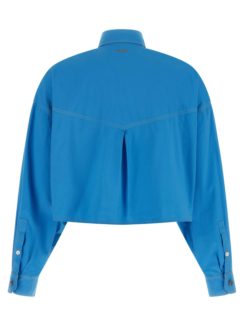 Versace Blue Cotton Blouse