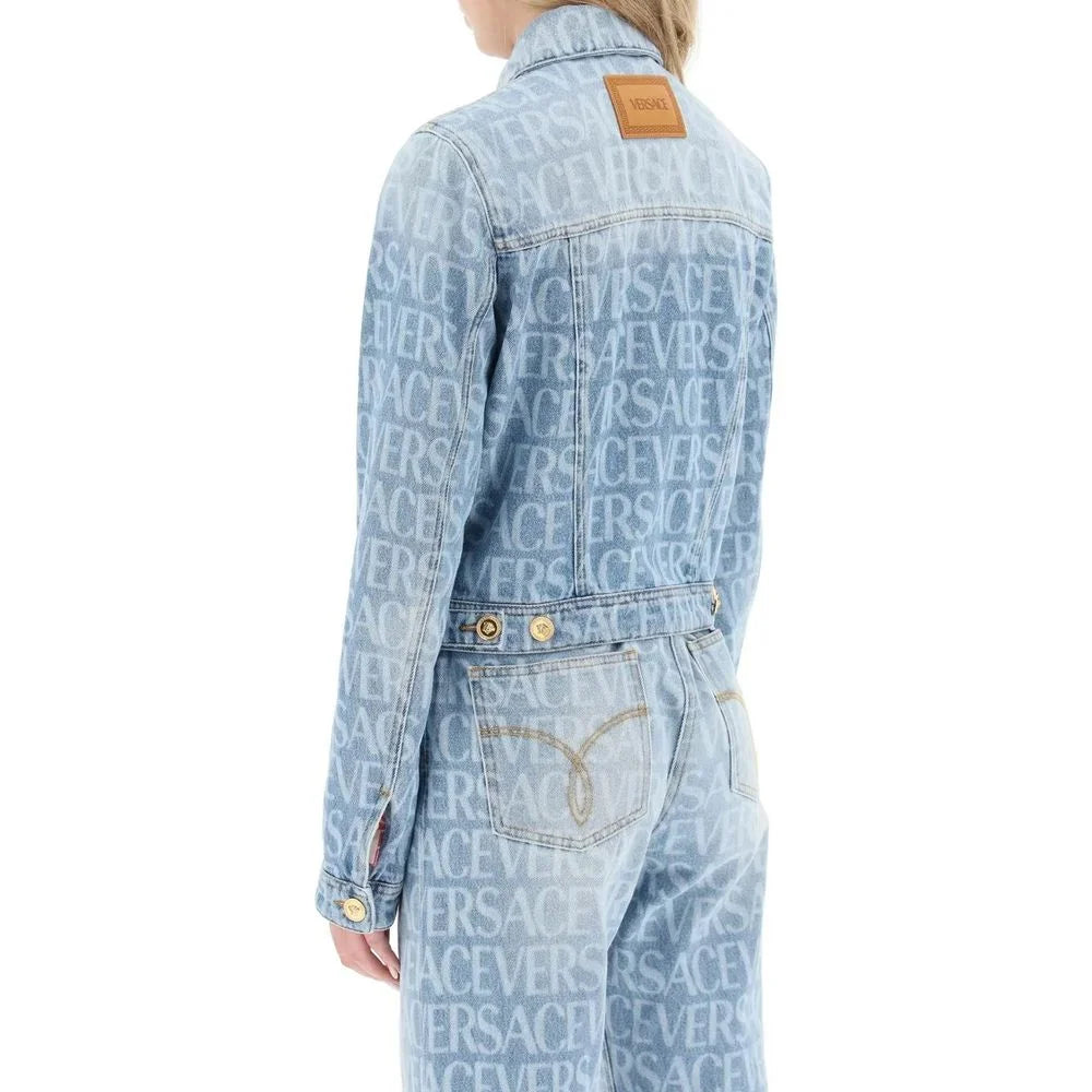 Versace Blue Cotton Denim Jacket - 42