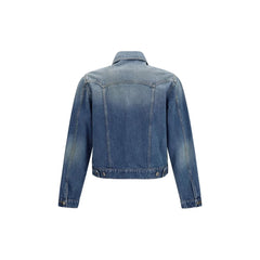 Versace Blue Cotton Denim Jacket - IT48 | M