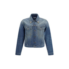 Versace Blue Cotton Denim Jacket - IT48 | M