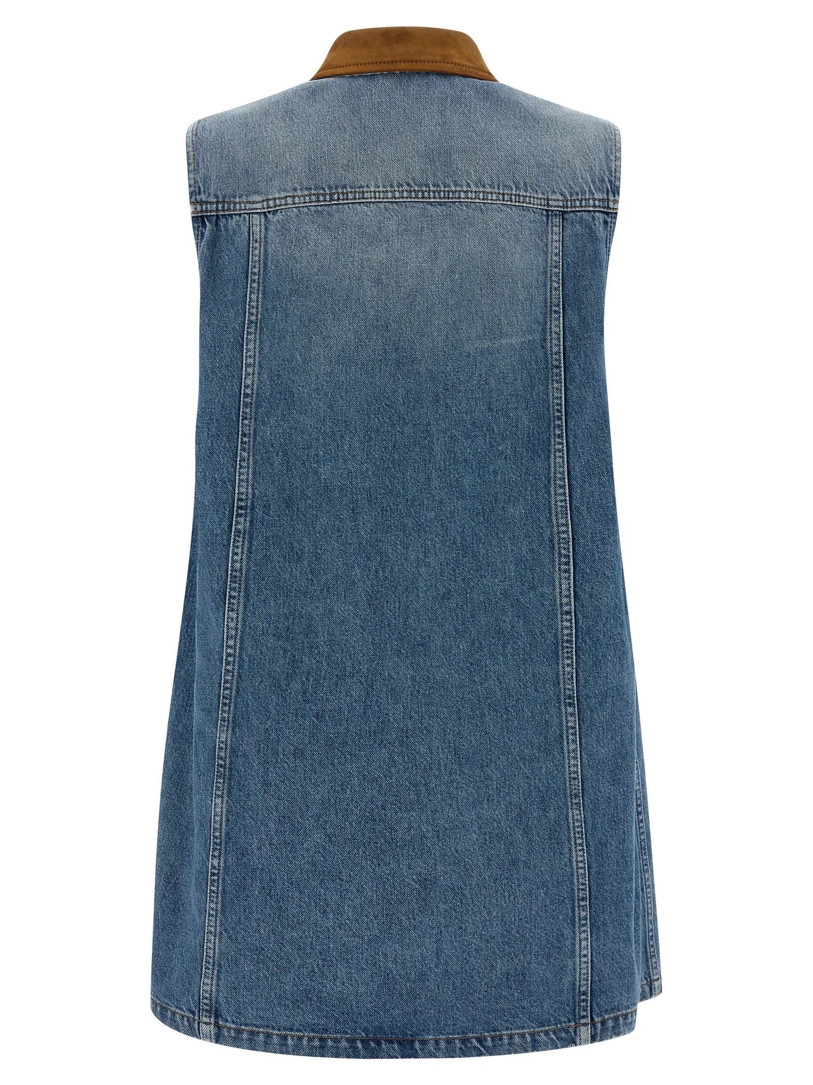Versace Blue Cotton Short Dress