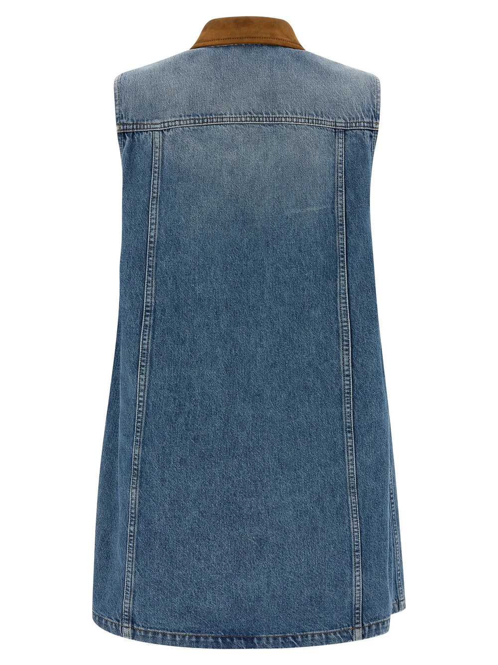 Versace Blue Cotton Short Dress