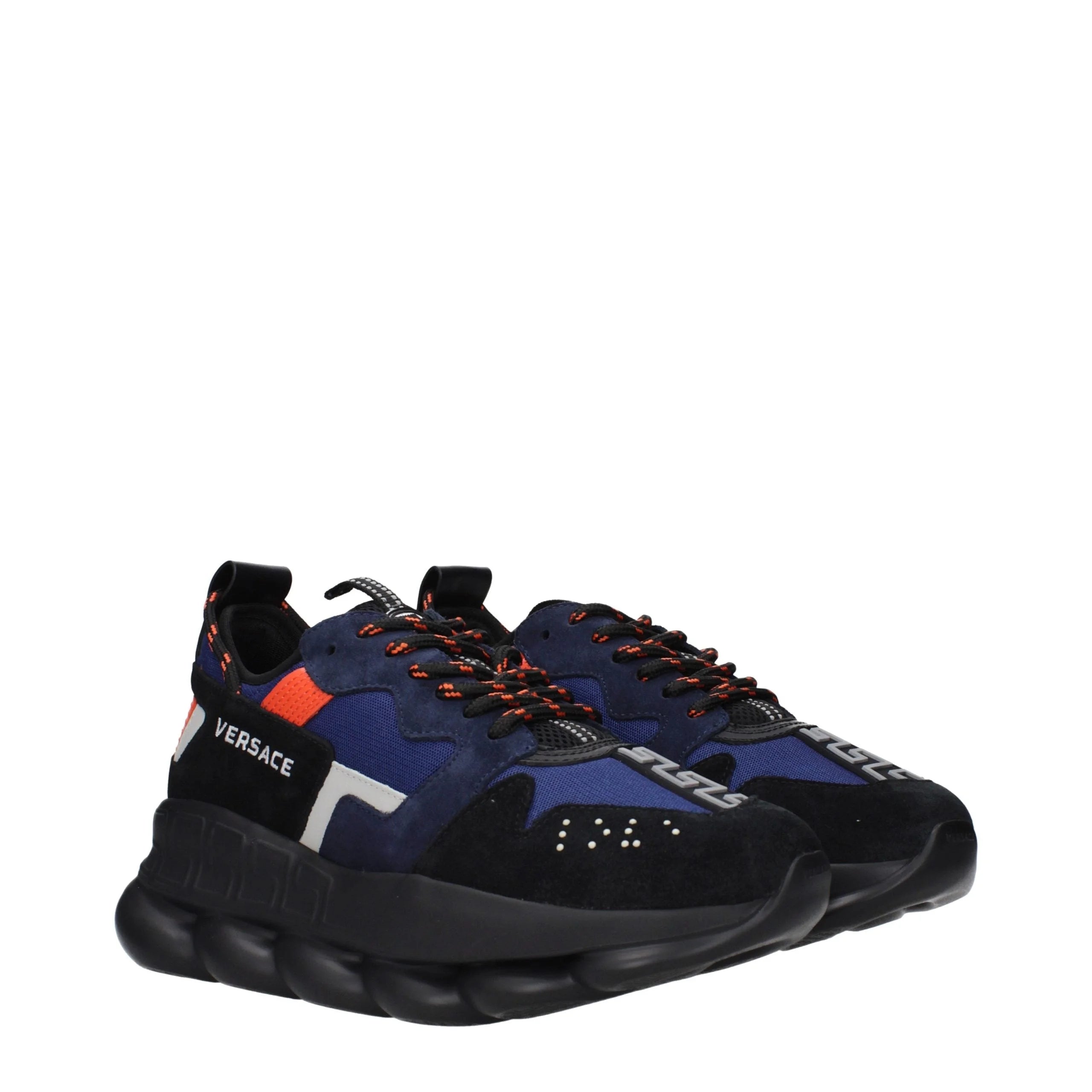 Versace Blue Fabric Athletic Sneakers - EU44/US11