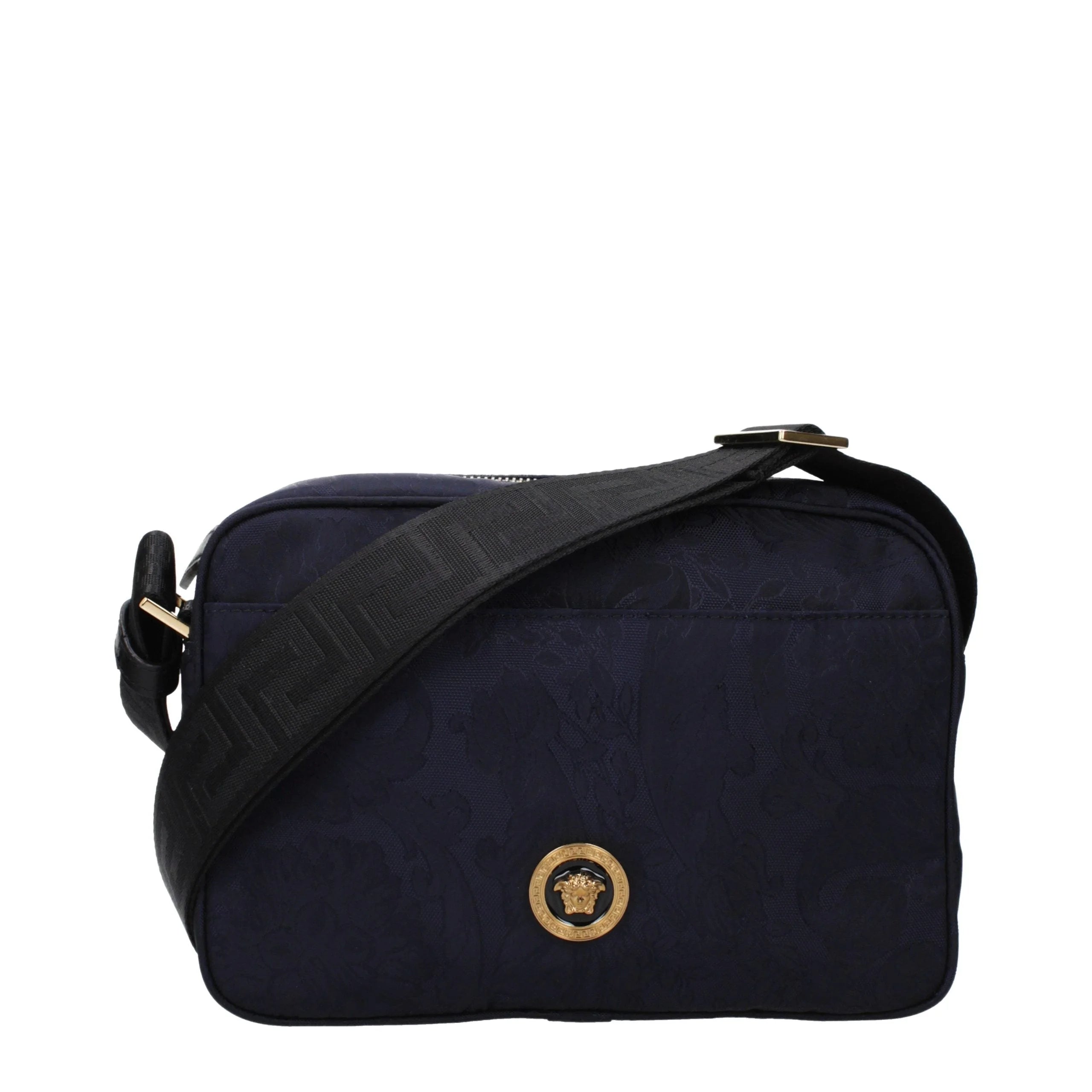 Versace Blue Fabric Crossbody Bag