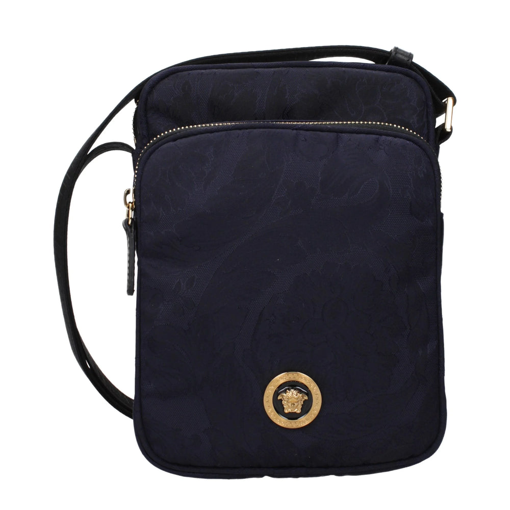 Versace Blue Fabric Crossbody Bag