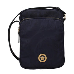 Versace Blue Fabric Crossbody Bag