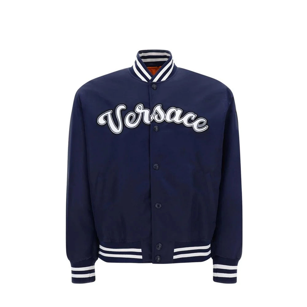 Versace Blue Nylon Bomber