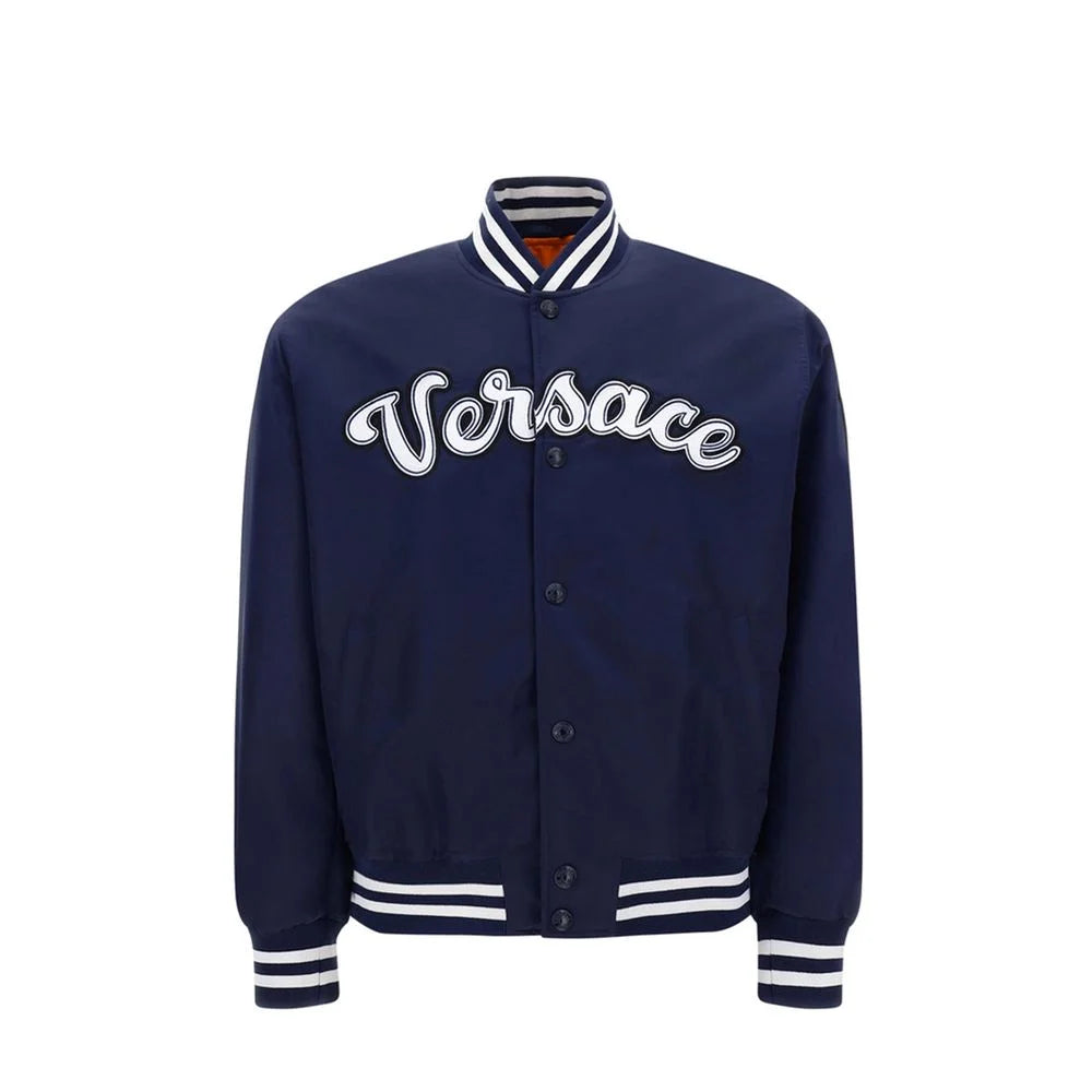Versace Blue Nylon Bomber