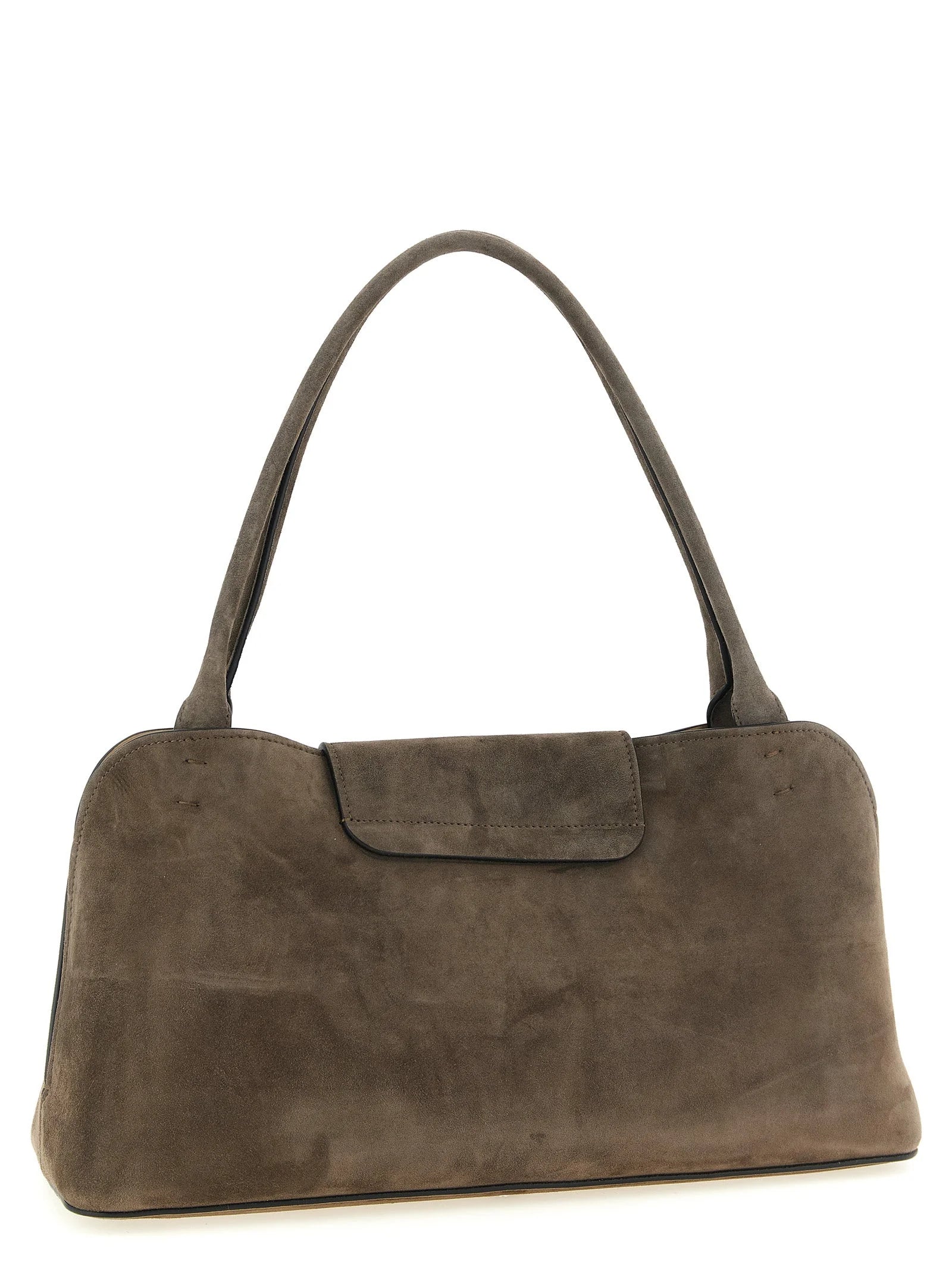Versace Brown Calfskin Shoulder Bag