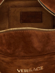 Versace Brown Calfskin Shoulder Bag