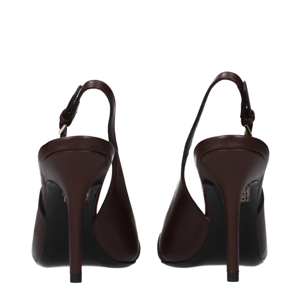 Versace Brown Leather Pumps
