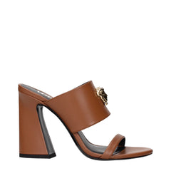 Versace Brown Leather Sandals