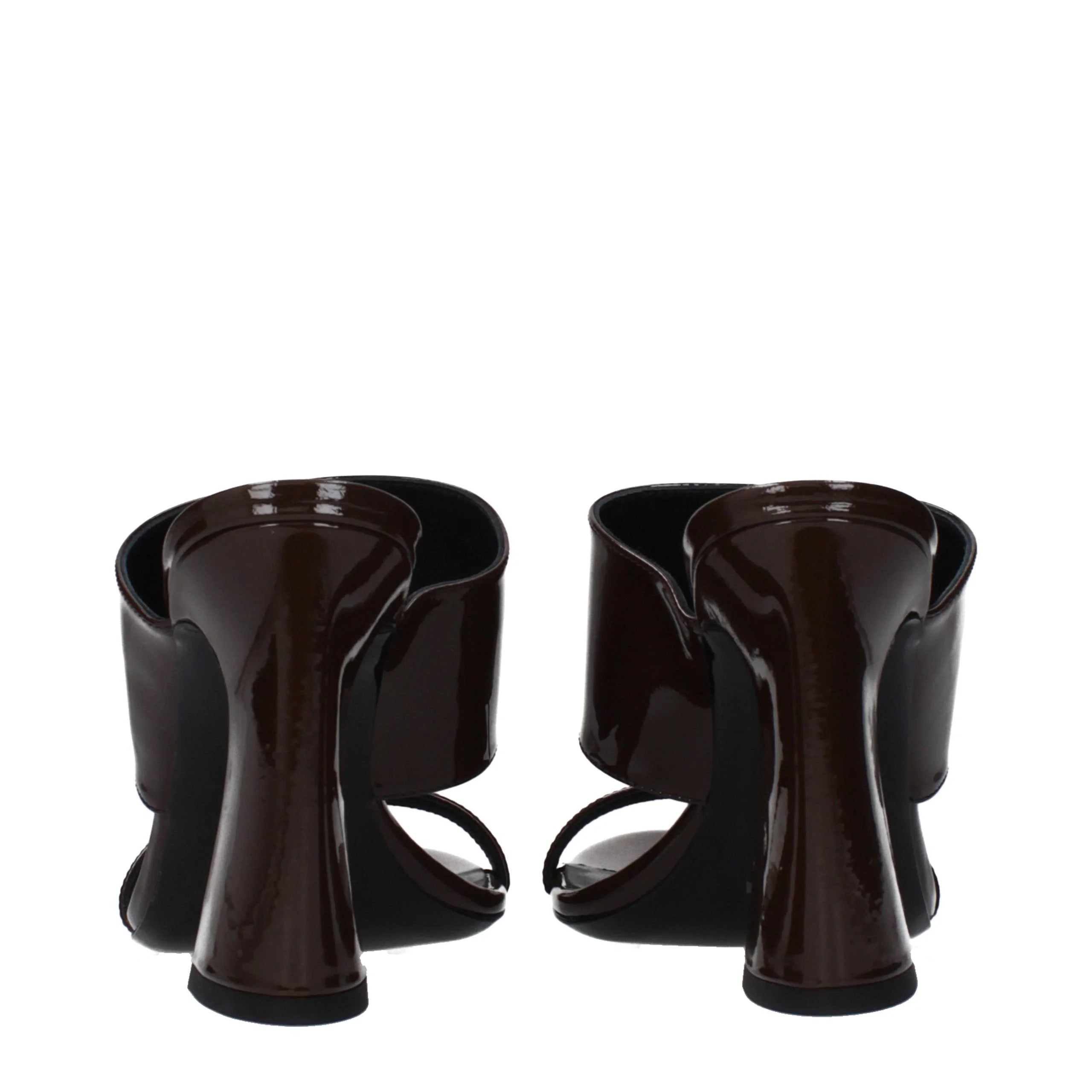 Versace Brown Leather Stiletto Heel Sandals