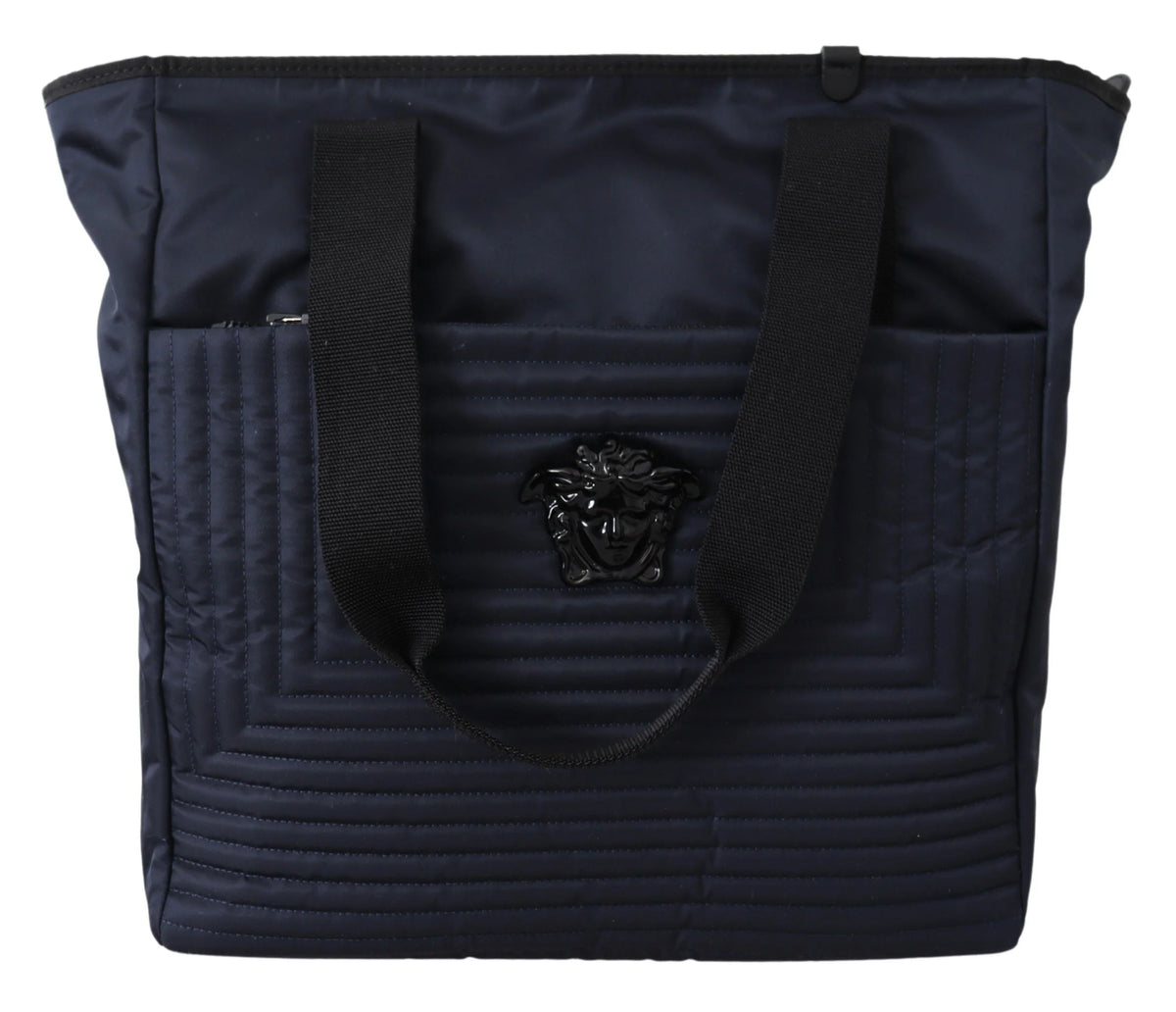 Versace Elegant Blue Nylon Tote Bag - Tote Bags