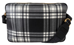 Versace Elegant Grey Leather Crossbody Bag - Cross Body Bags