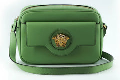 Versace Elegant Mint Green Leather Camera Case Bag - Shoulder Bags