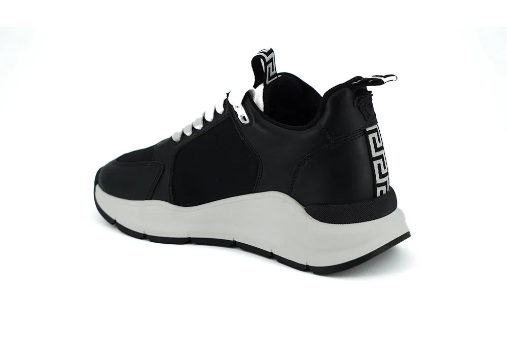 Versace Elegant Monochrome Leather Sneakers - EU36/US6 - Sneakers