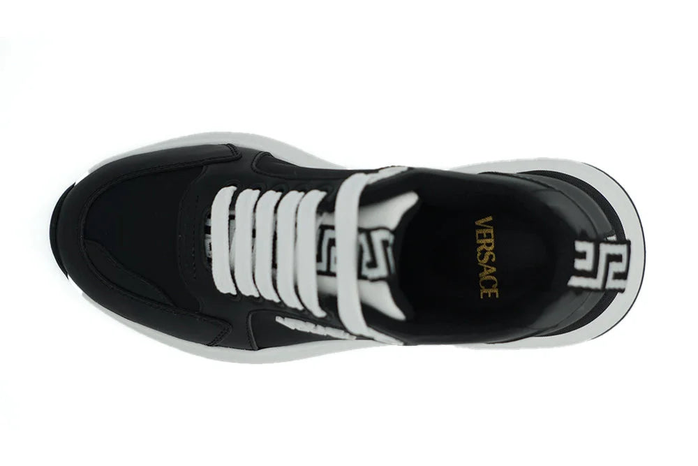 Versace Elegant Monochrome Leather Sneakers - EU36/US6 - Sneakers