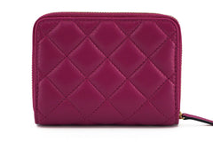 Versace Elegant Purple Quilted Leather Wallet - Wallets