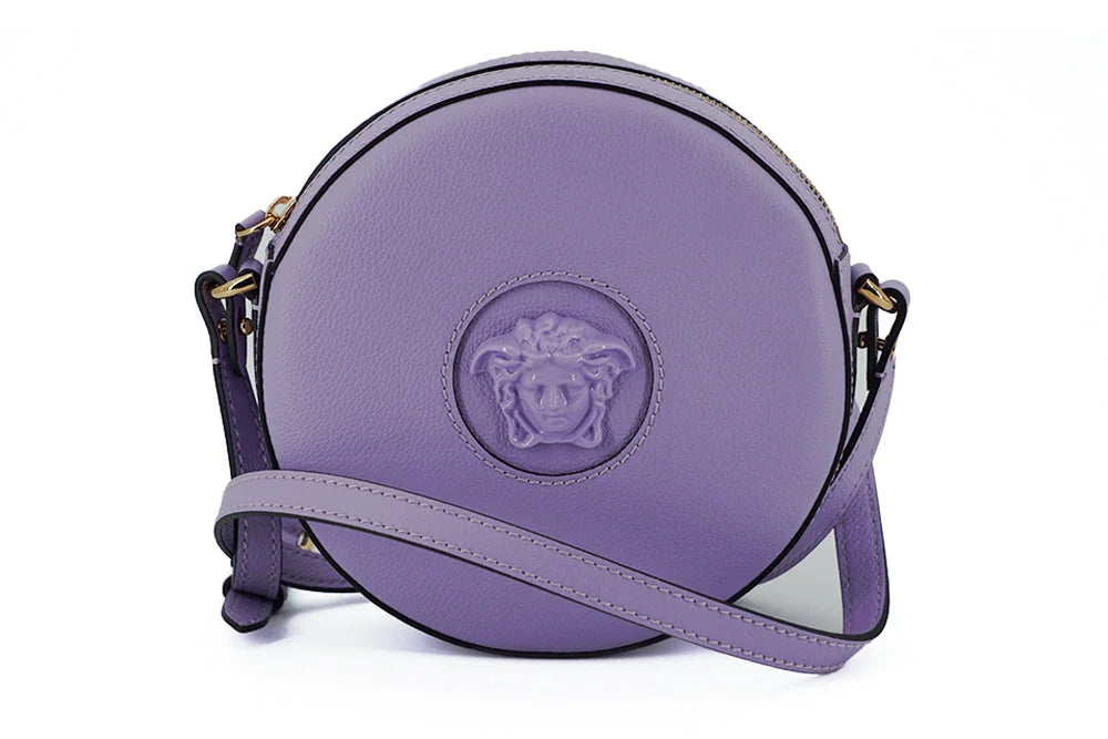 Versace Elegant Purple Round Shoulder Bag - Shoulder Bags