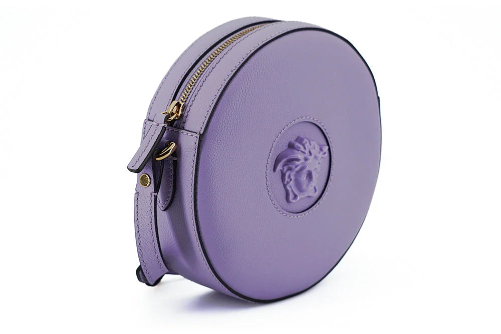 Versace Elegant Purple Round Shoulder Bag - Shoulder Bags