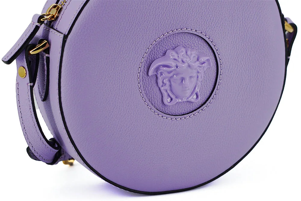 Versace Elegant Purple Round Shoulder Bag - Shoulder Bags