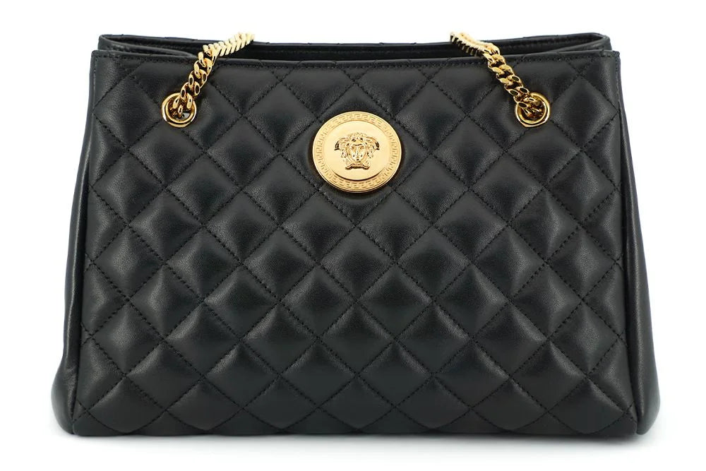 Versace Elegant Quilted Nappa Leather Tote Bag - Shopper Bags