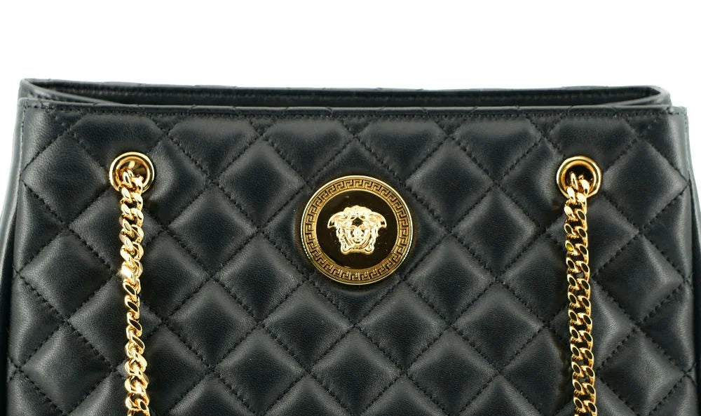 Versace Elegant Quilted Nappa Leather Tote Bag - Shopper Bags