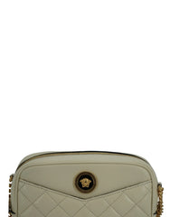 Versace Elegant White Lamb Leather Camera Bag - Cross Body Bags