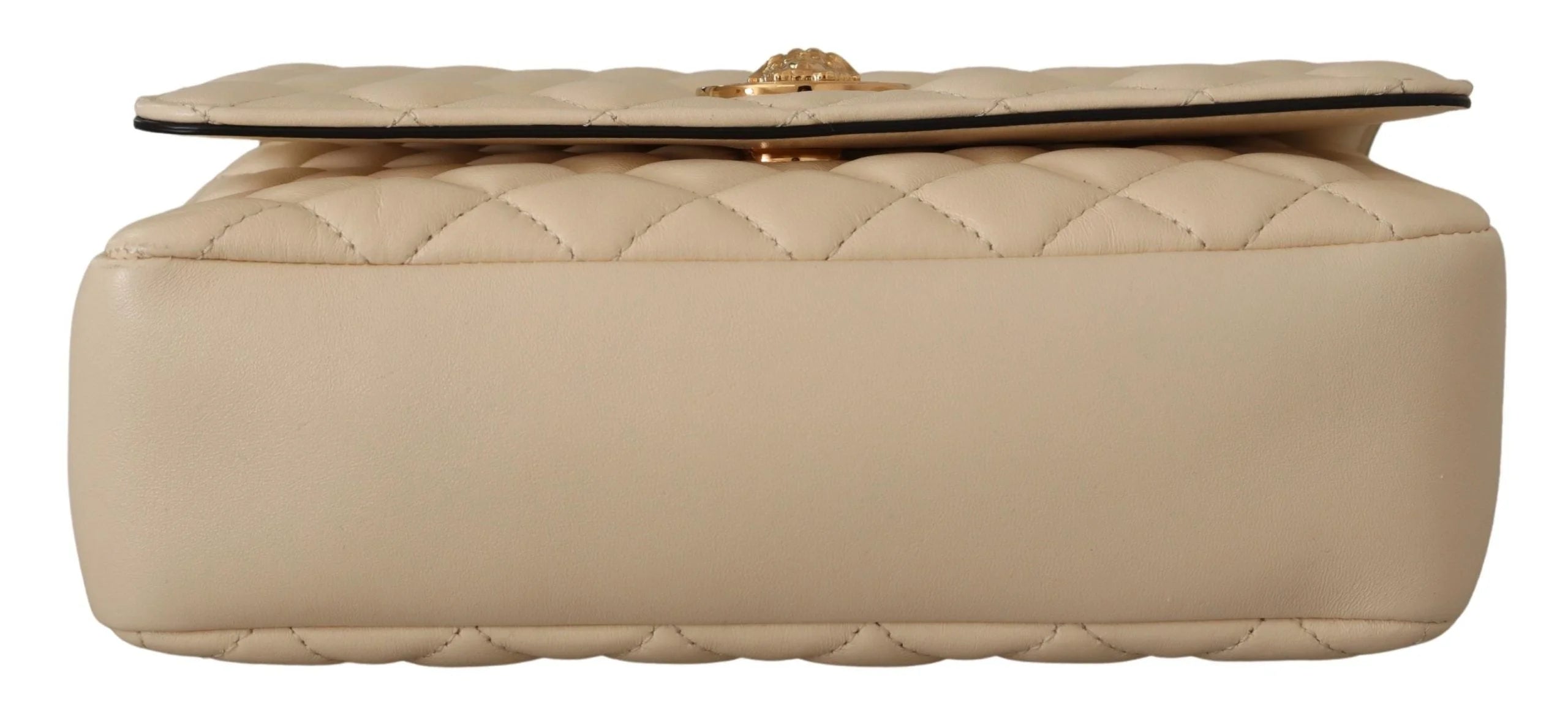 Versace Elegant White Nappa Leather Shoulder Bag - Shoulder Bags
