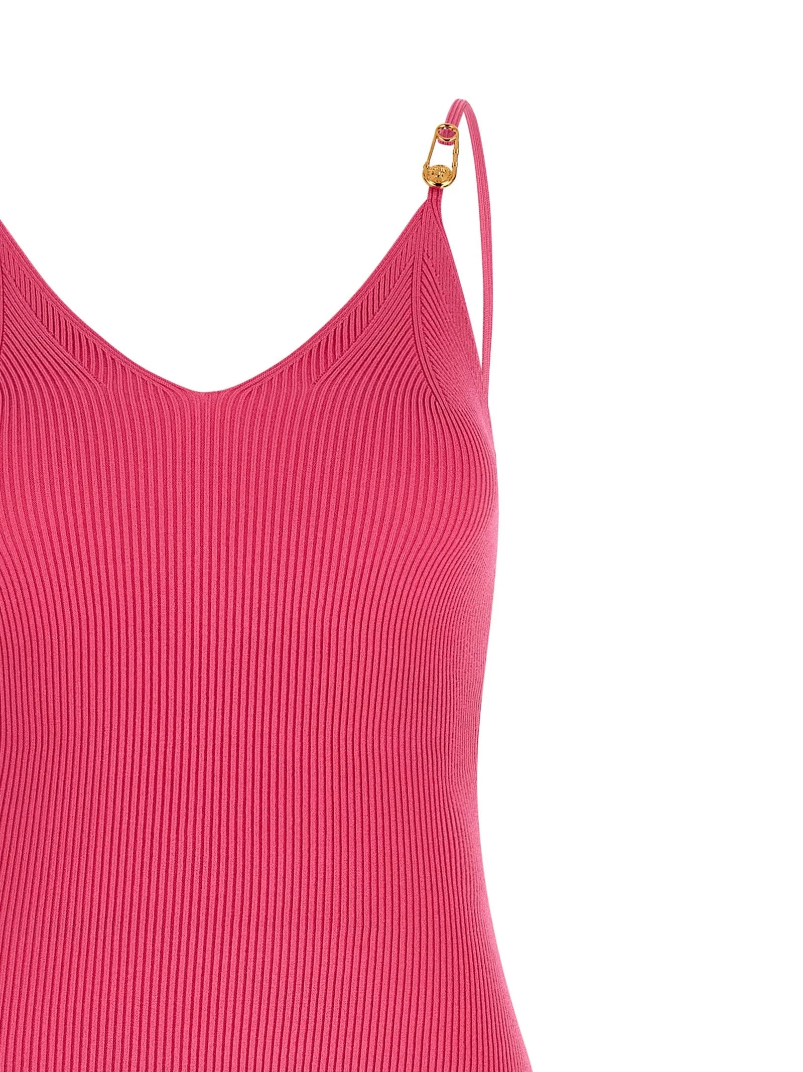 Versace Fuchsia Viscose Midi Dress - IT42