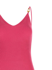 Versace Fuchsia Viscose Midi Dress - IT42