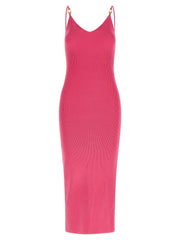 Versace Fuchsia Viscose Midi Dress - IT42