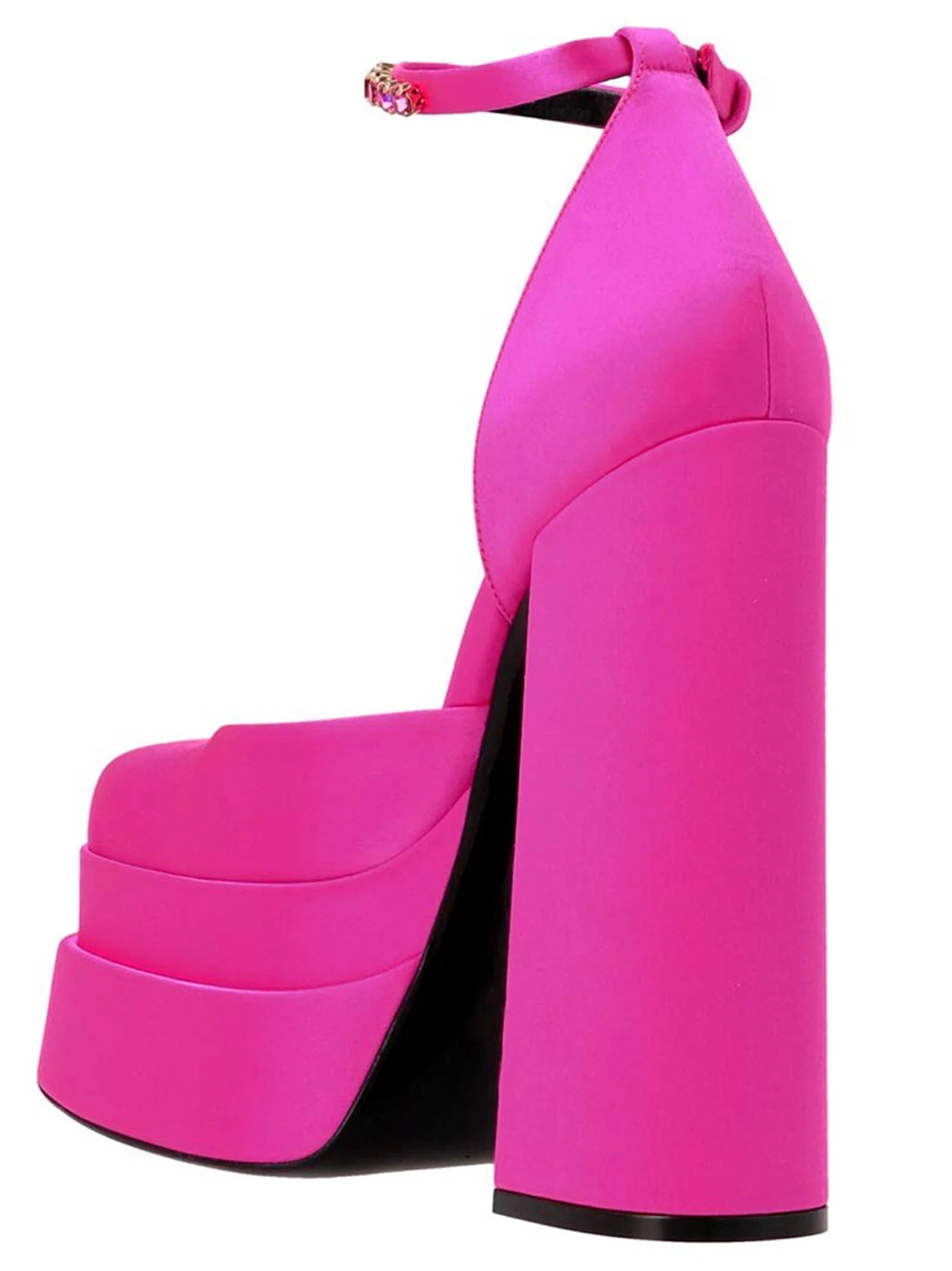 Versace Fuchsia Viscose Platform Pumps - EU35.5/US5.5