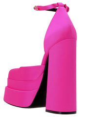 Versace Fuchsia Viscose Platform Pumps - EU35.5/US5.5