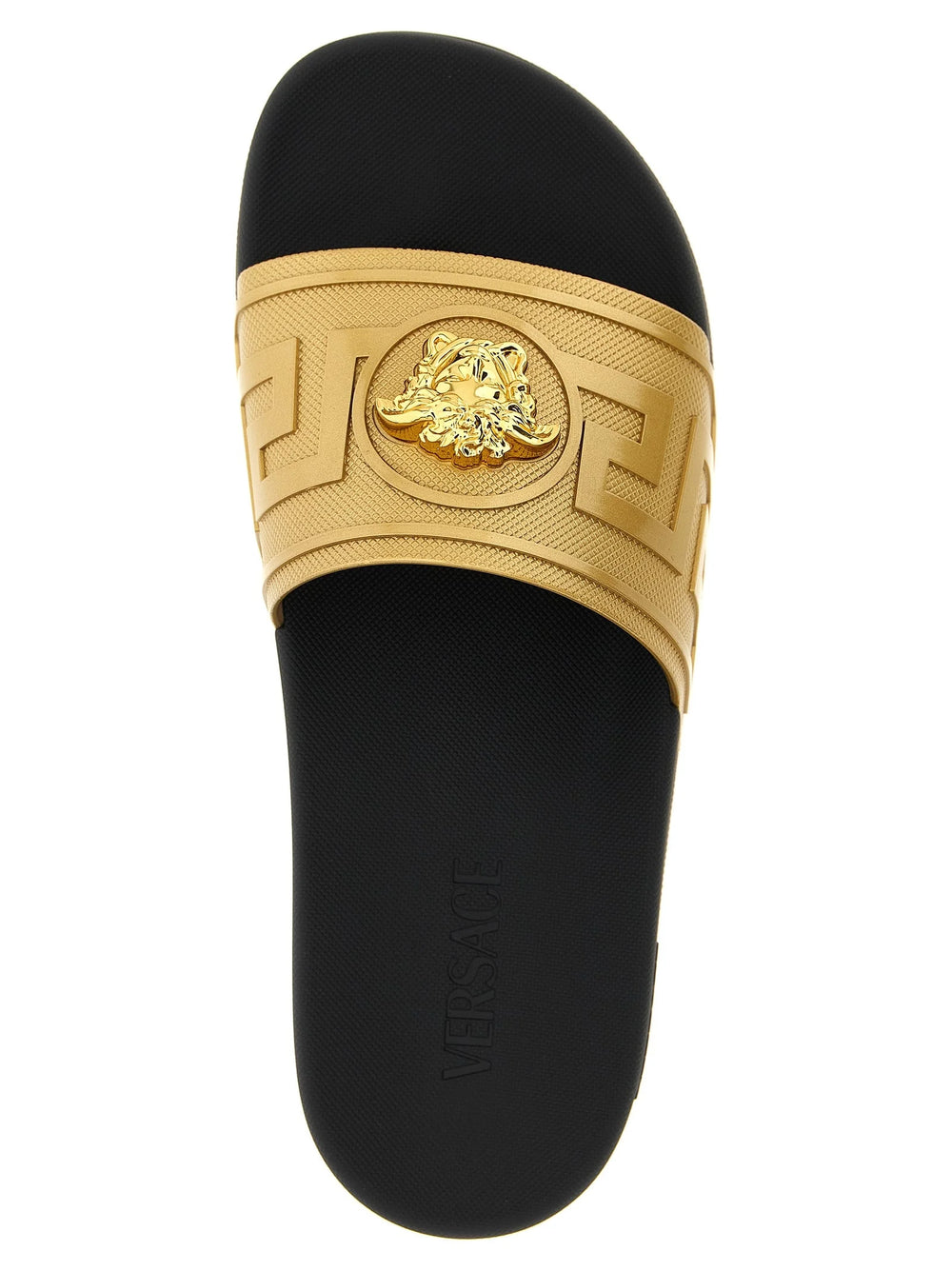 Versace Gold Glass Slides - EU44/US11