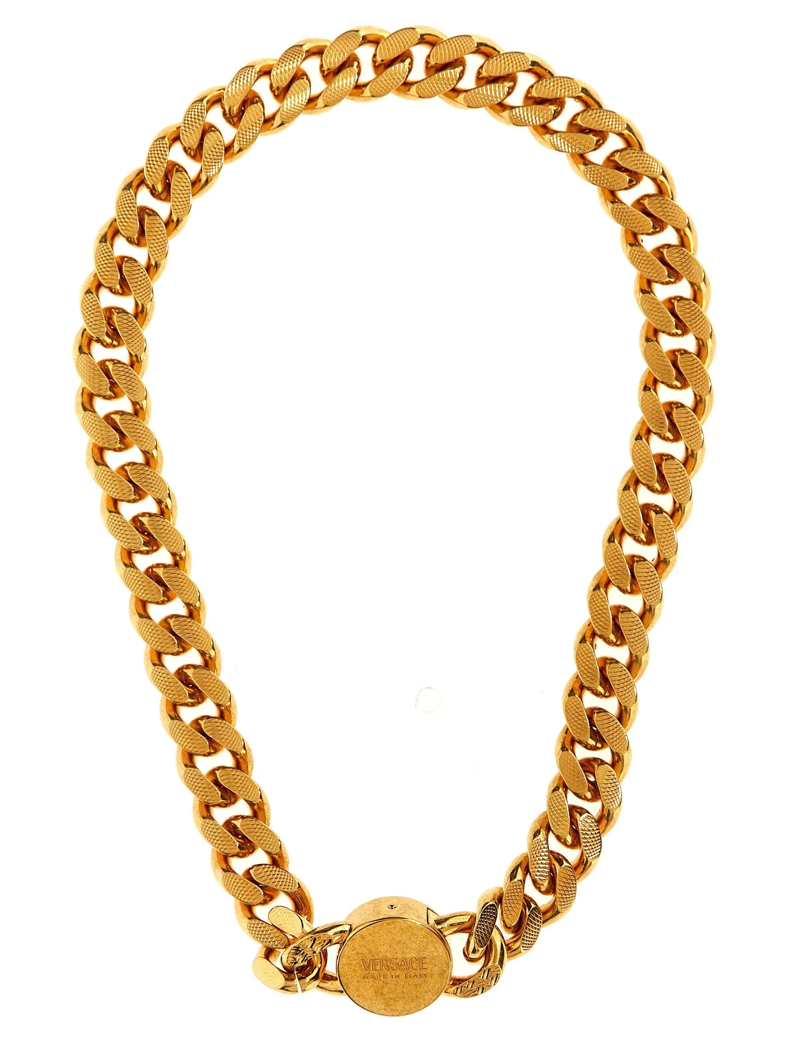 Versace Gold Metal Necklace - One Size