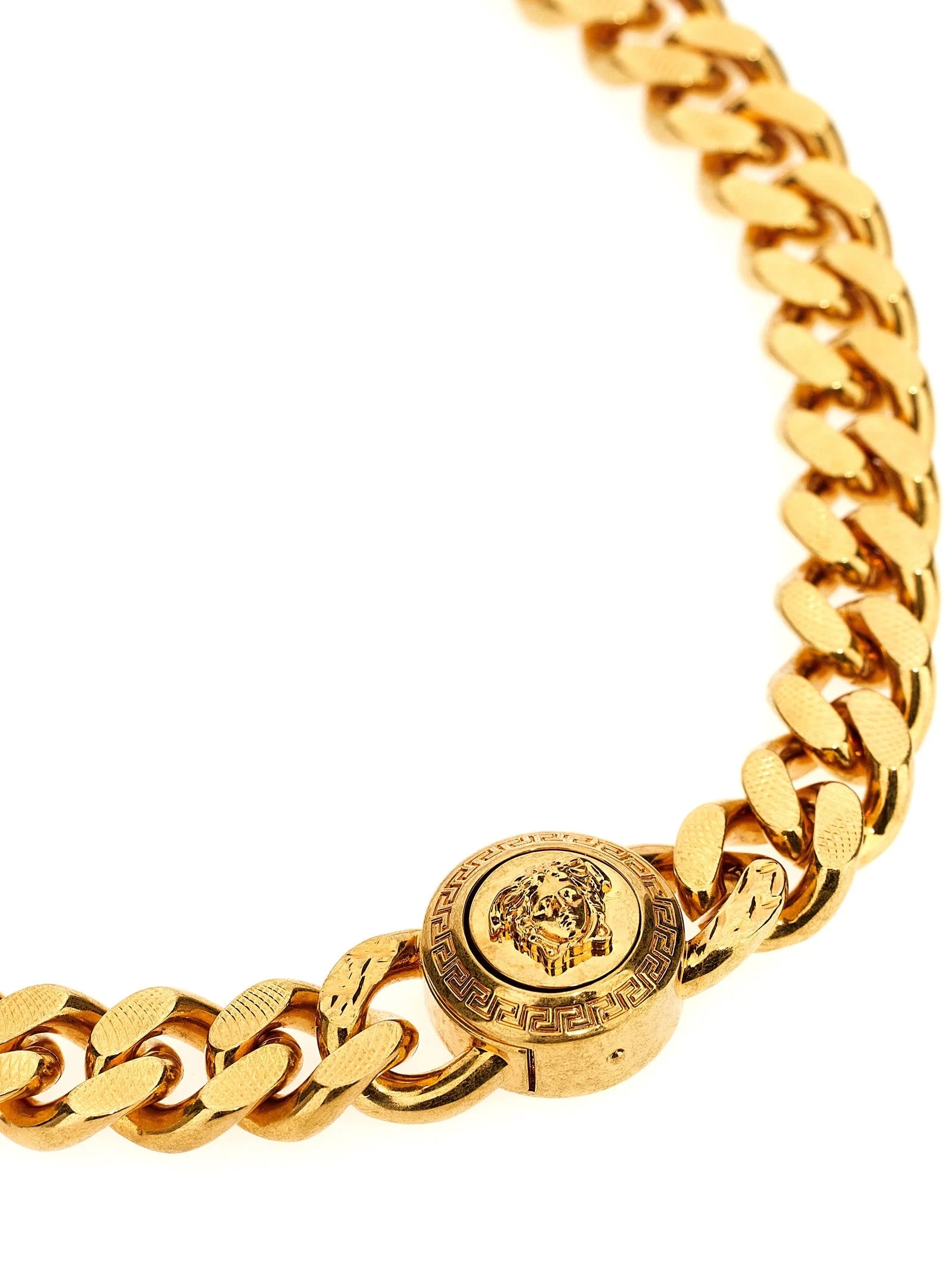 Versace Gold Metal Necklace - One Size