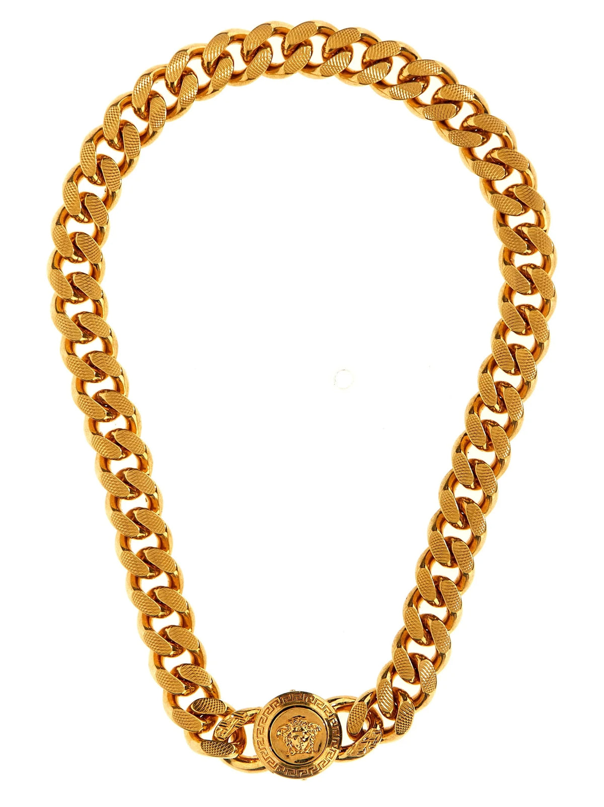 Versace Gold Metal Necklace - One Size