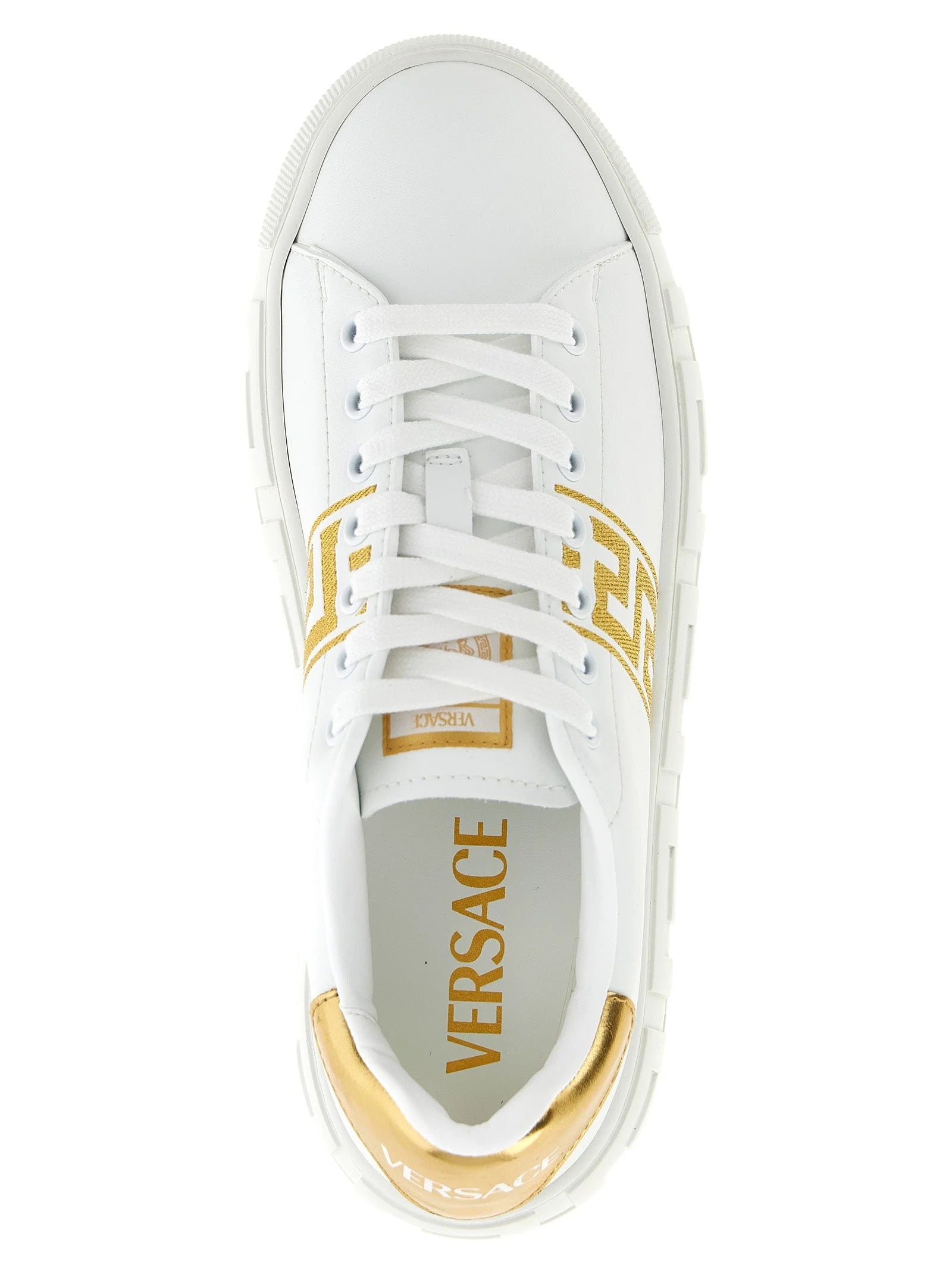 Versace Gold Nylon Platform Sneakers